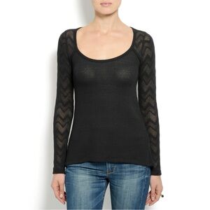 LUCKY BRAND Ginny Lace Thermal in Lucky Black